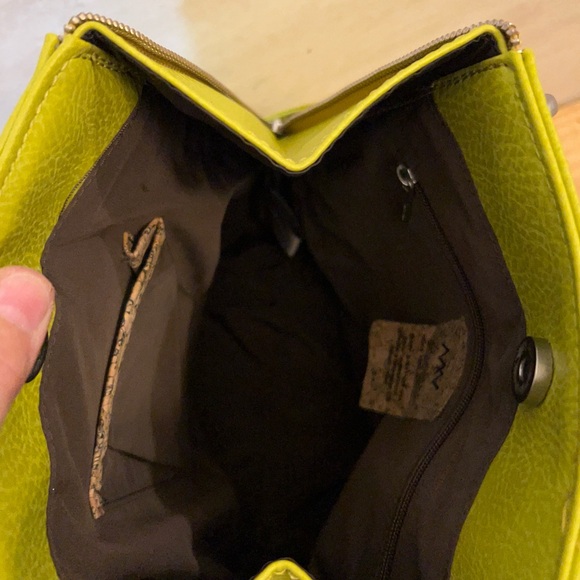 Matt & Nat vegan leather crossbody bag in a lime green color - Picture 13 of 16